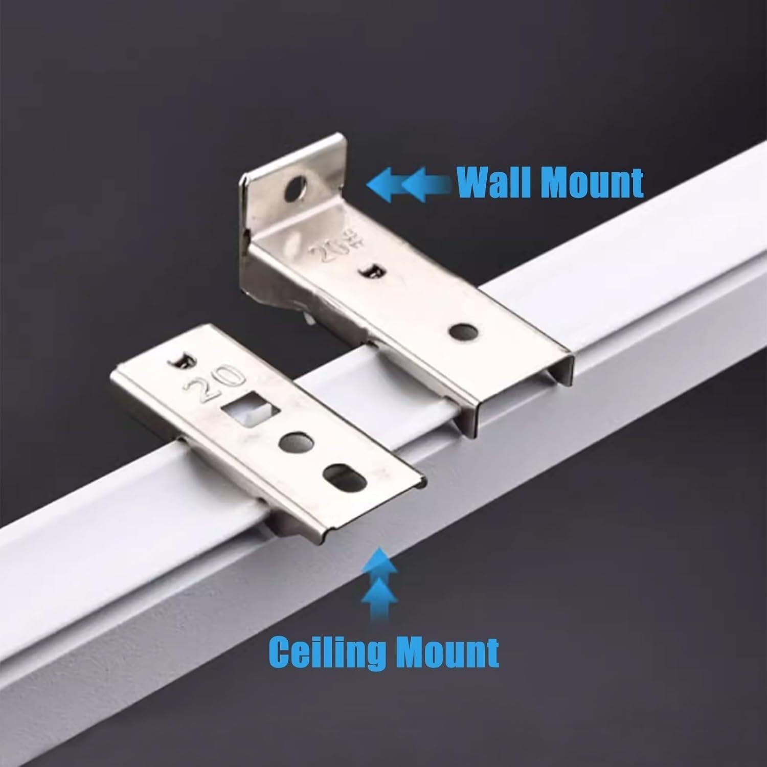 Heavy Duty Aluminum Curtain Track with Gliders & Hooks - 8m/26.2ft Ceiling Mount Wrap-around Silent Sliding Shower Rod for Room Divider, Bedroom, Living Room & Bathroom Curtains | Durable & Noise-Free Solution for Home & Office Spaces