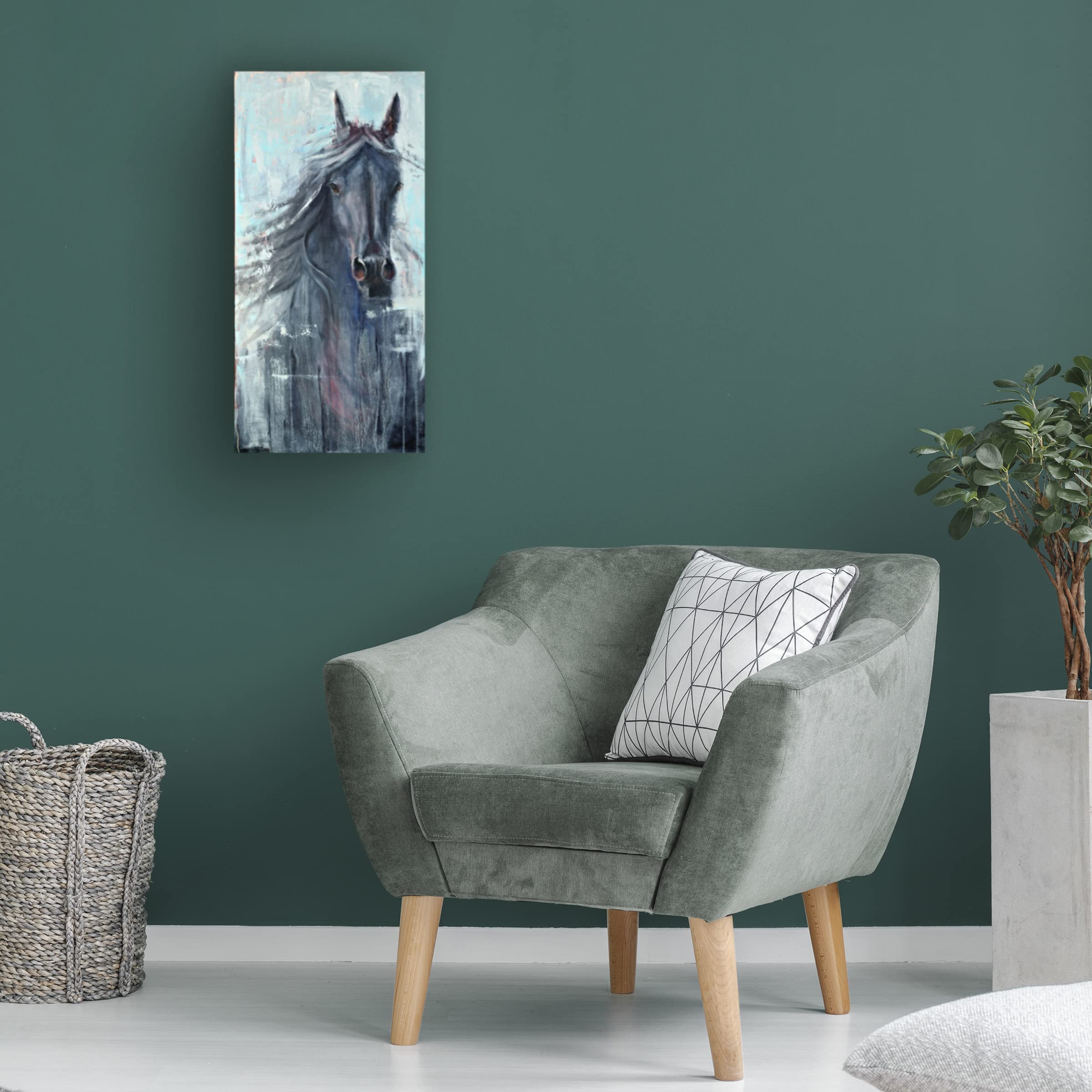 Jennifer Stottle Taylor 'Unbridled' Canvas Art Print 24x47 - Stunning Horse Painting for Western Home Decor & Office Wall Art