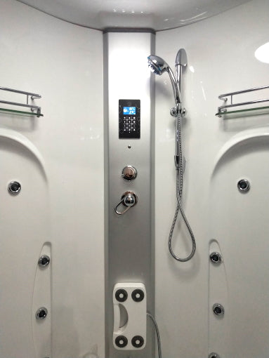 GSI Corner Steam Shower and Bathtub Enclosure 61 x 61 Inches - GT0514 Model for Luxurious Spa Experience at Home | Perfect for Small Bathrooms & Modern Bathroom Designs