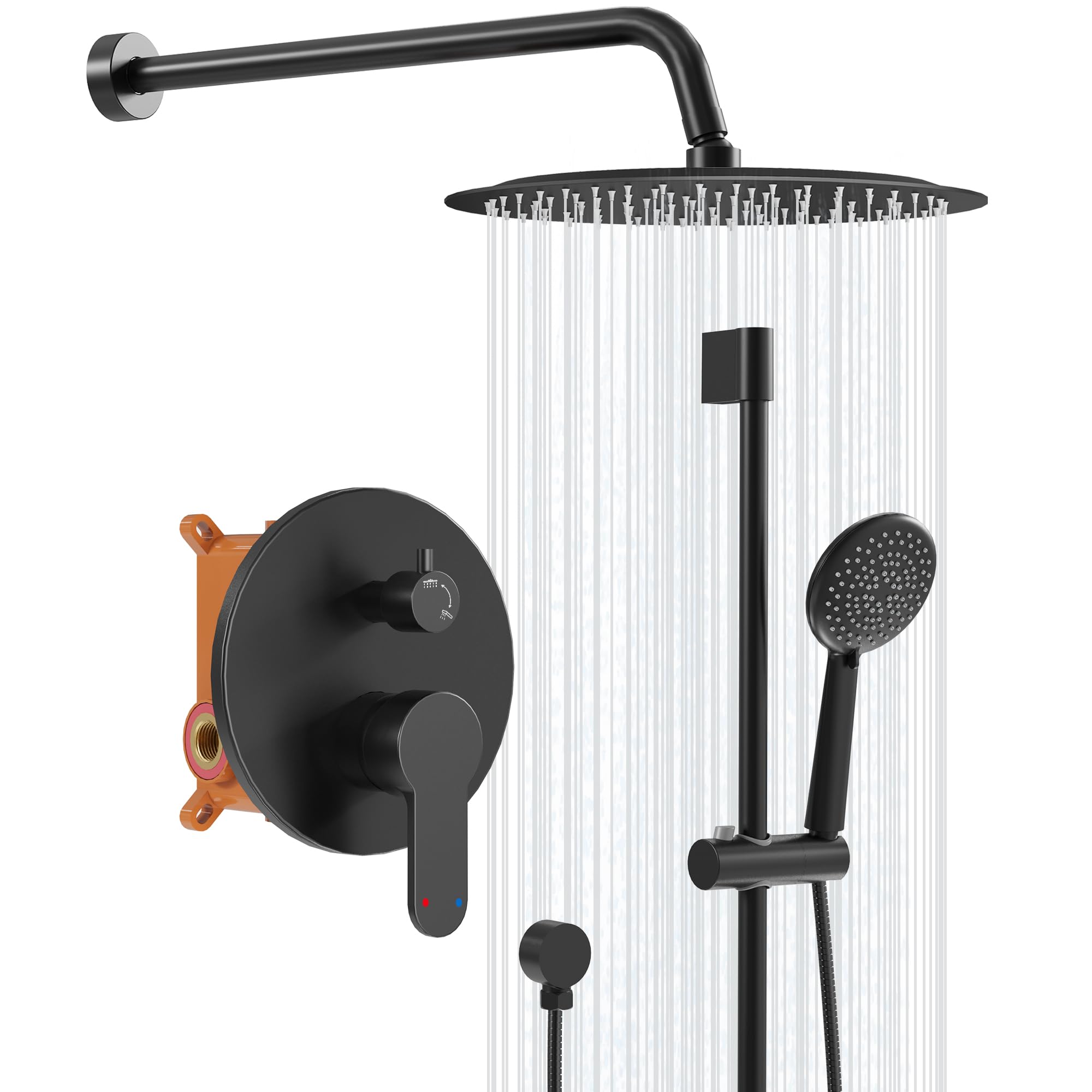 Gabrylly Matte Black Shower System - 8