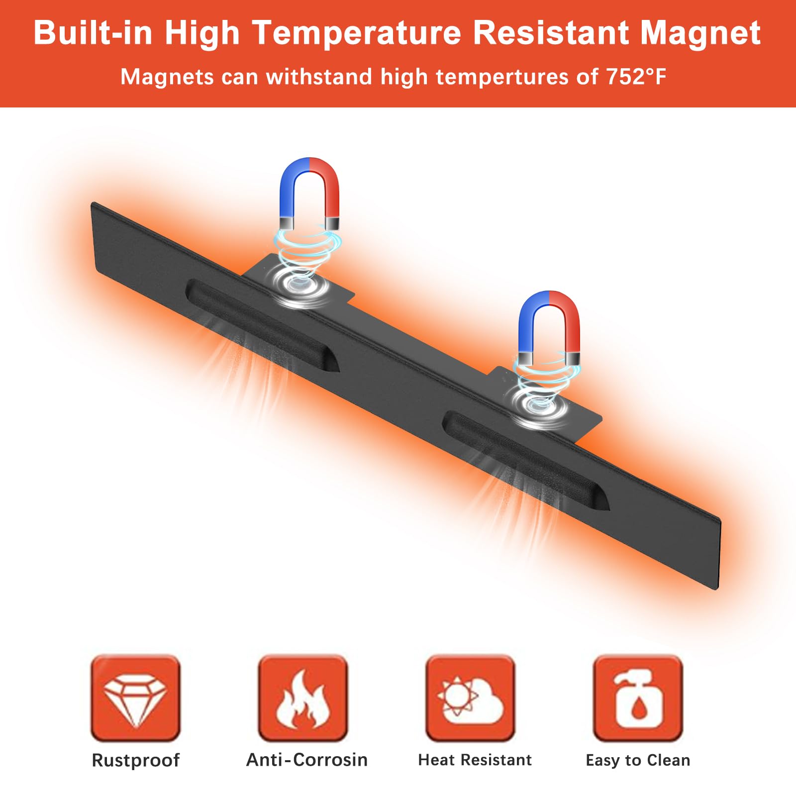 Blackstone 28 Inch Griddle Wind Guards - Magnetic Stainless Steel Wind Screen Protects Flames | Compatible with Side Shelf, Rear Grease Cup & Hood | Essential Grill Accessories for Outdoor Cooking & Camping