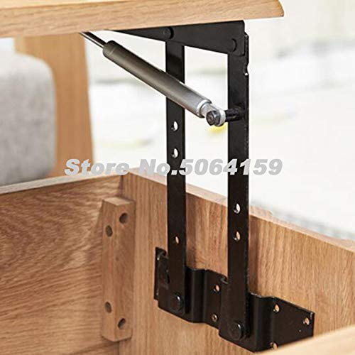 2Pcs Cabinet Hinges - Folding Spring Lift Up Table Hinge Mechanism for Furniture, Coffee & Computer Tables | Durable Hardware for Shelf & Rack Installation | Perfect for Home Office & Living Room Organization