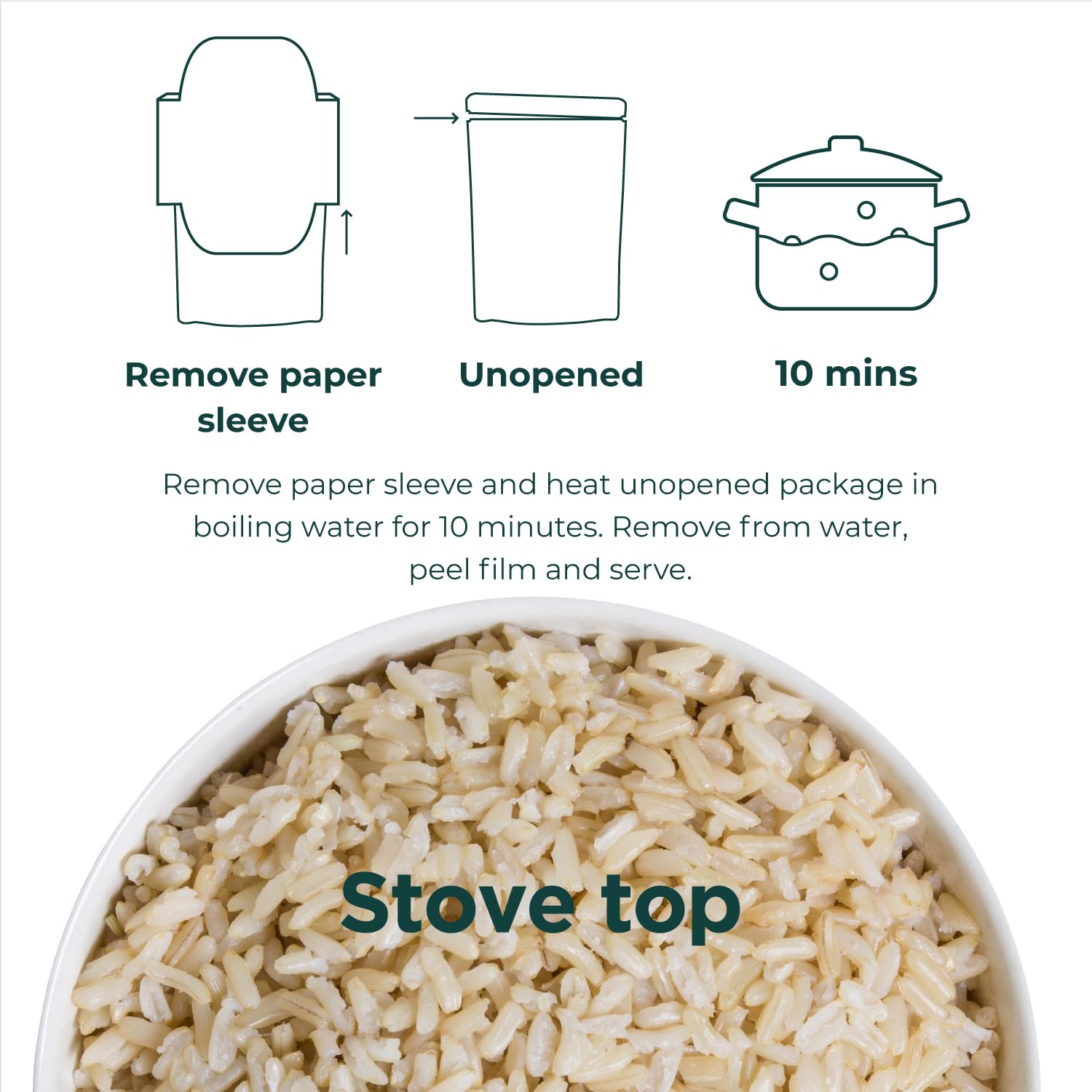 THAI HARVEST 100% USDA Organic Brown Jasmine Rice - 7 Ounce (Pack of 8) | Microwaveable 90 Seconds | Ready to Eat Instant Rice | Gluten Free & Preservative Free | Perfect for Quick Meals, Office Lunches & Emergency Food Supply