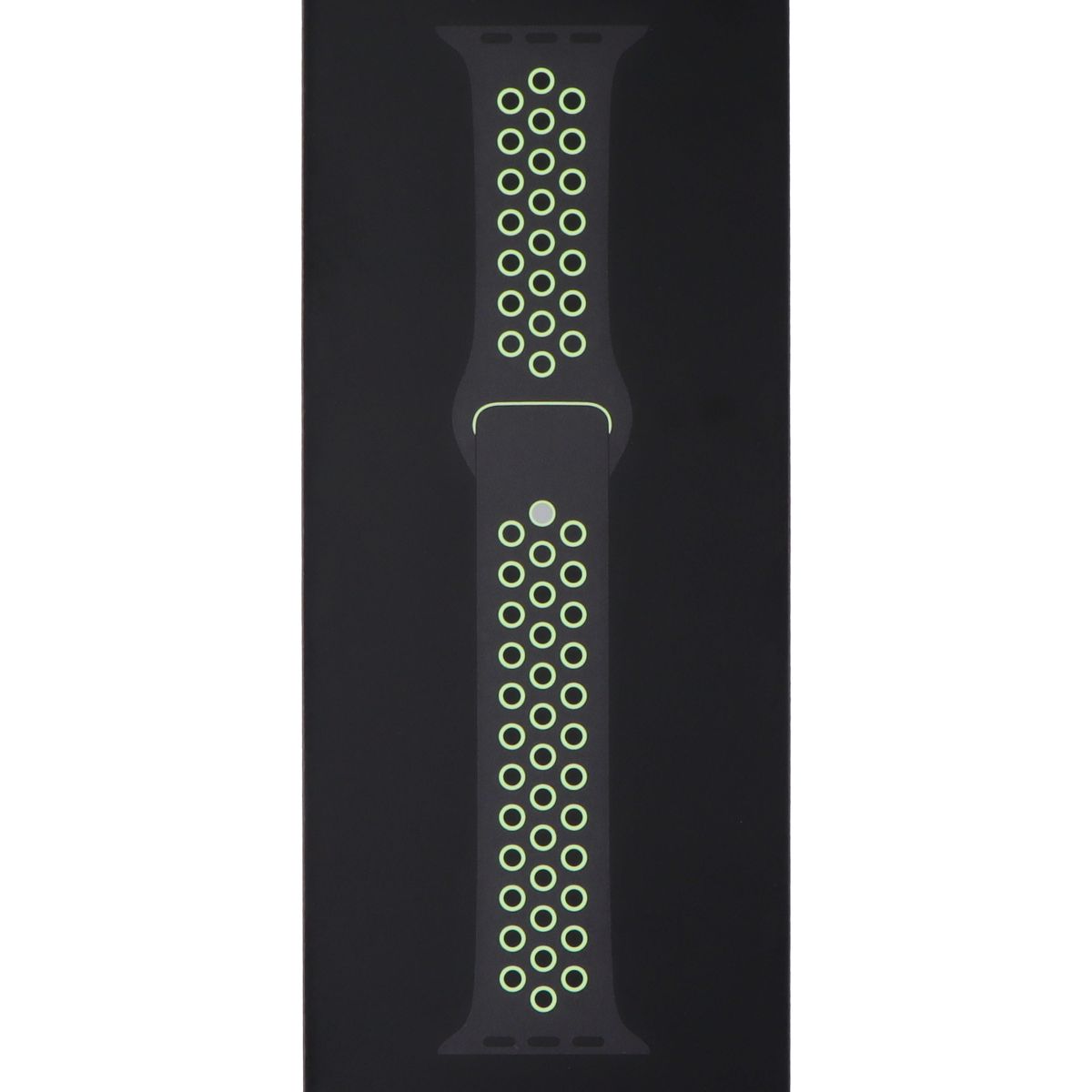 Apple Watch 40mm Nike Sport Band - Compatible with 41mm/40mm/38mm Apple Watch - Black/Lime Blast - Perfect for Running, Workouts & Active Lifestyle