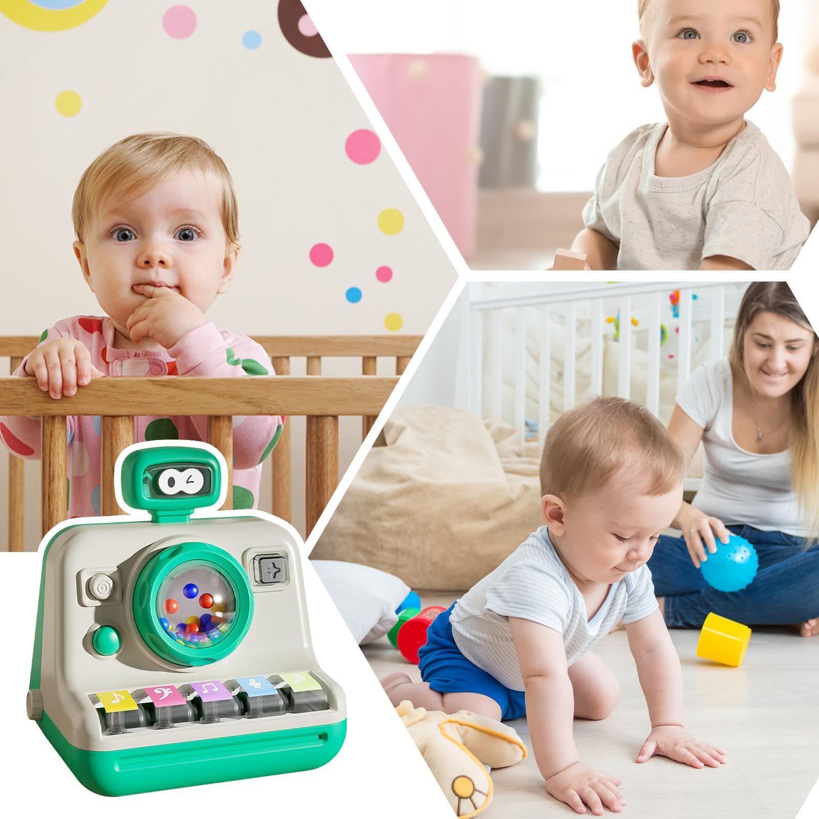 Kids Musical Keyboard Toy with Camera Design - Interactive Learning Toy with Sound & Lights | Educational Musical Instrument for Toddlers & Children | Perfect for Birthday Gifts, Early Music Education & Playtime Fun