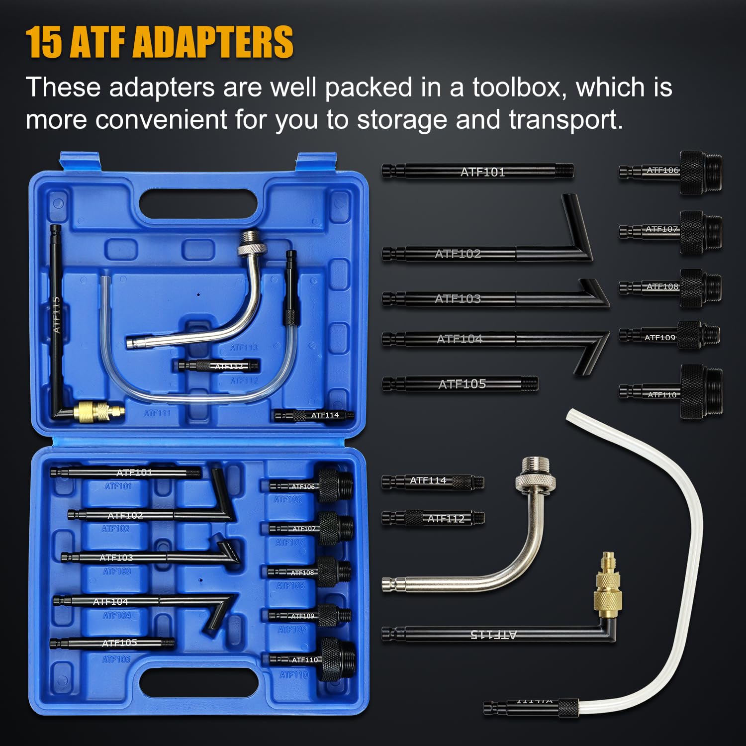 10L Pneumatic Transmission Fluid Transfer Pump Kit - ATF, Gear Oil & Differential Oil Extractor & Dispenser Tool with Adapters - Perfect for Garage, Auto Shop & DIY Car Maintenance