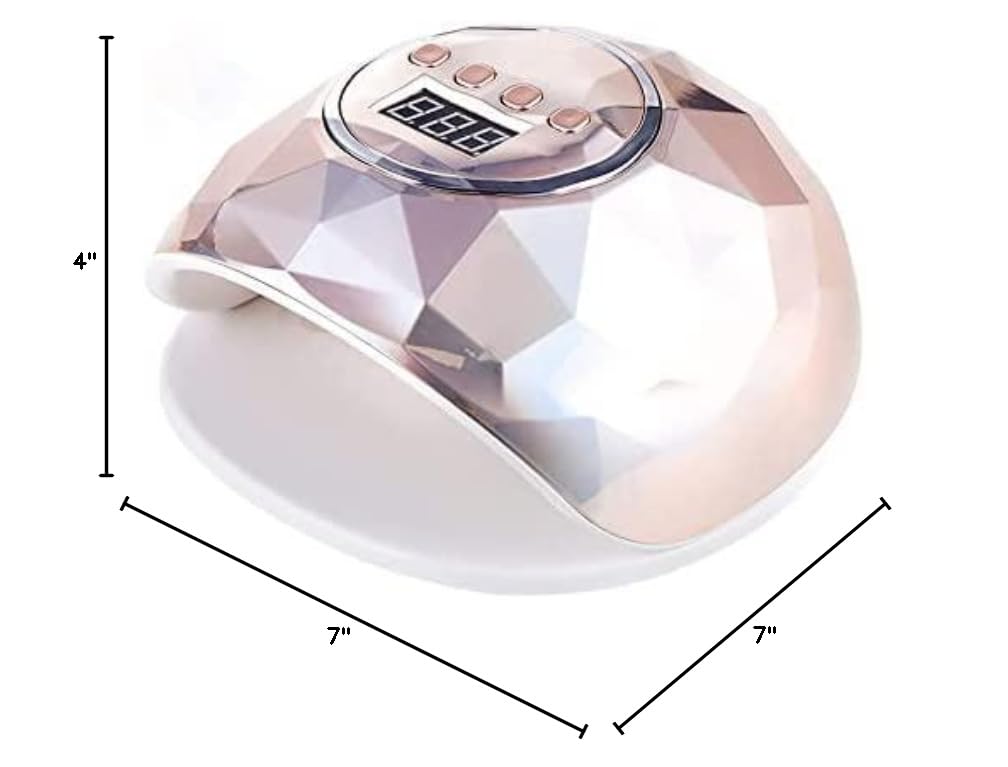 Professional LED Nail Dryer Lamp for Gel Polish - Fast Curing 48W Rose Gold UV/LED Nail Lamp with Timer - Perfect for Home Manicures & Nail Salons