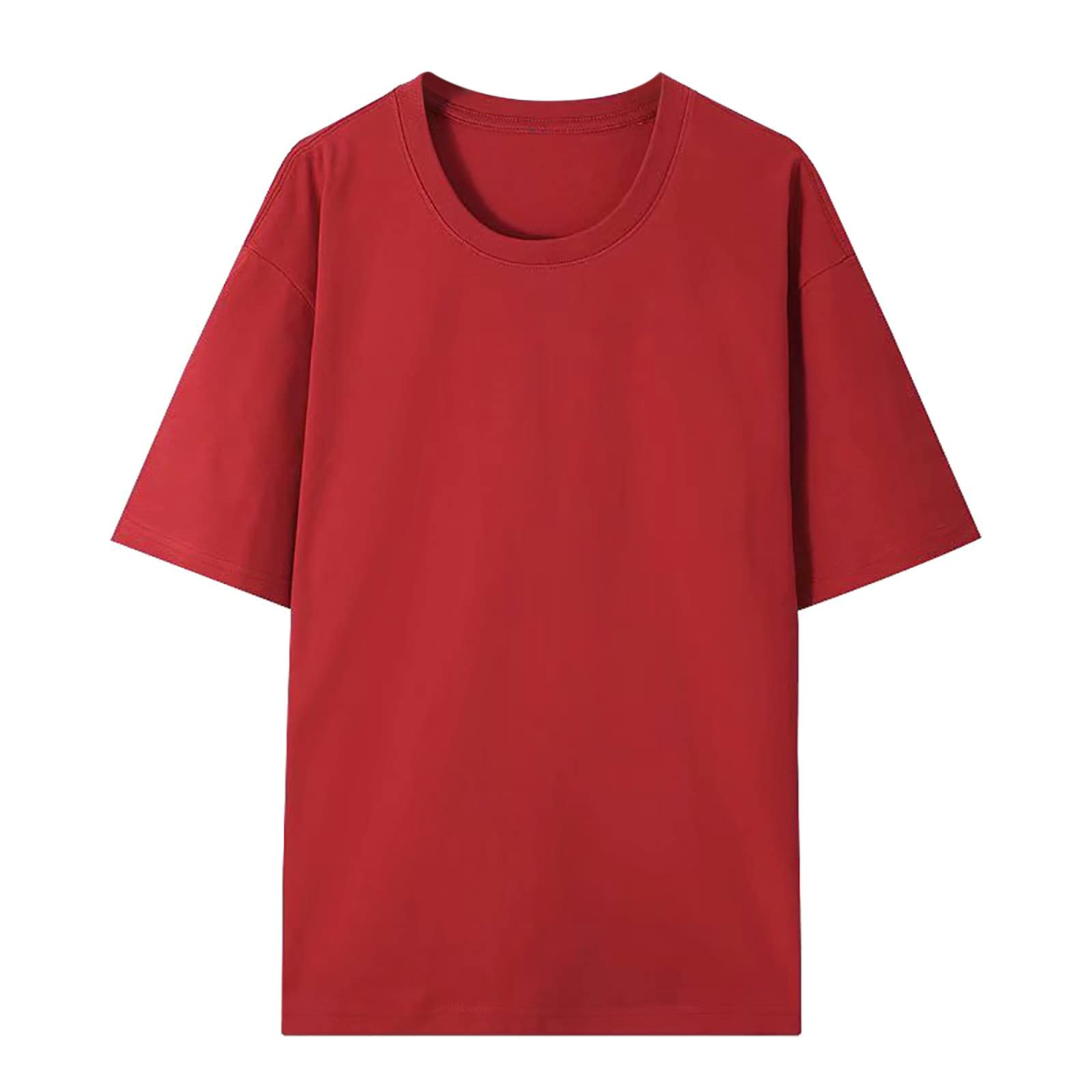 Women's Summer Solid T-Shirts - Trendy Crew Neck Short Sleeve Fitted Tops - Breathable Workout Shirts for Yoga, Gym & Casual Wear