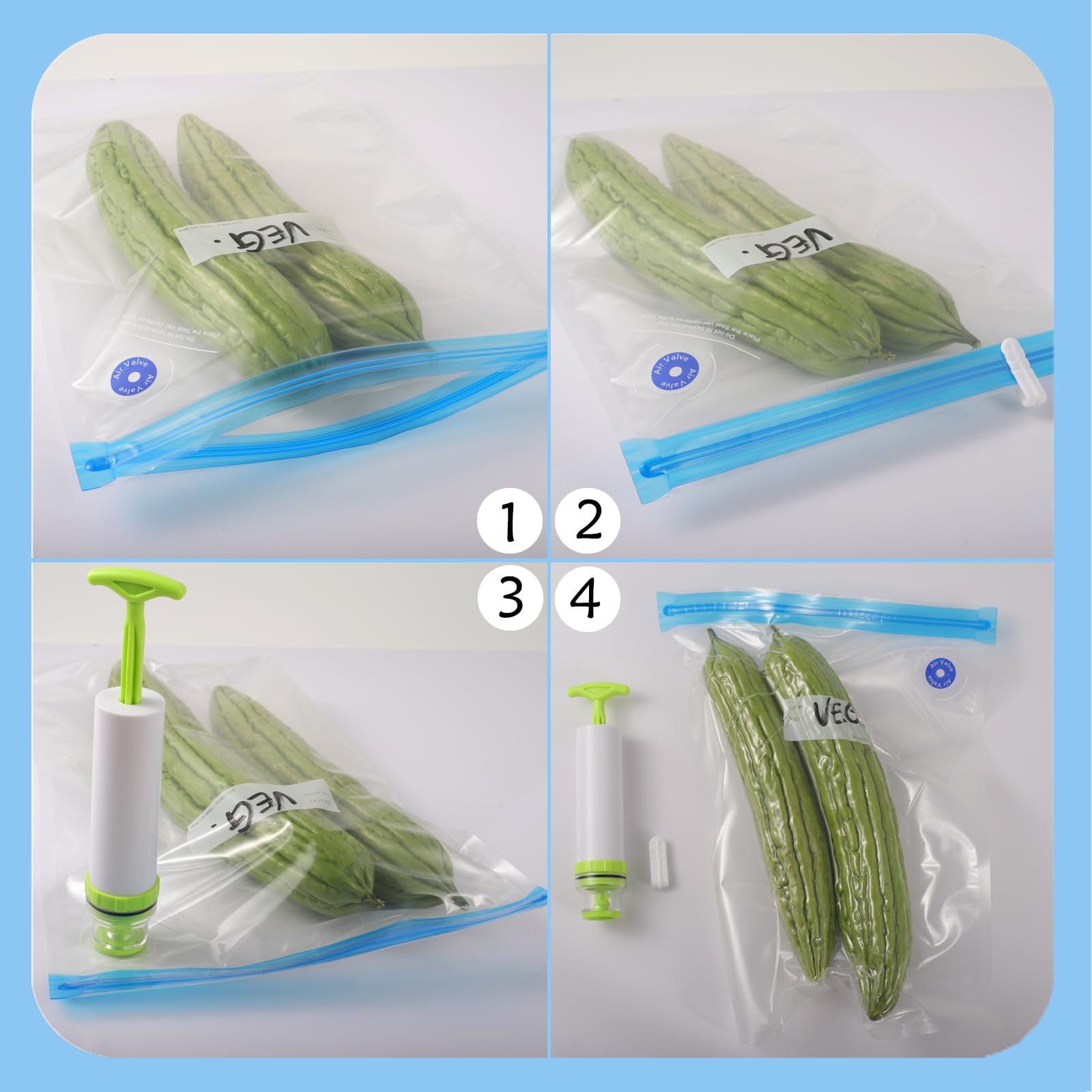 Reusable Vacuum Sealer Bags 29-Pack - 3 Sizes Sous Vide Bags with 2 Sealing Clips for Anova & Joule Cookers | Perfect for Meal Prep, Sous Vide Cooking & Food Storage | BPA-Free, Durable Kitchen Essentials
