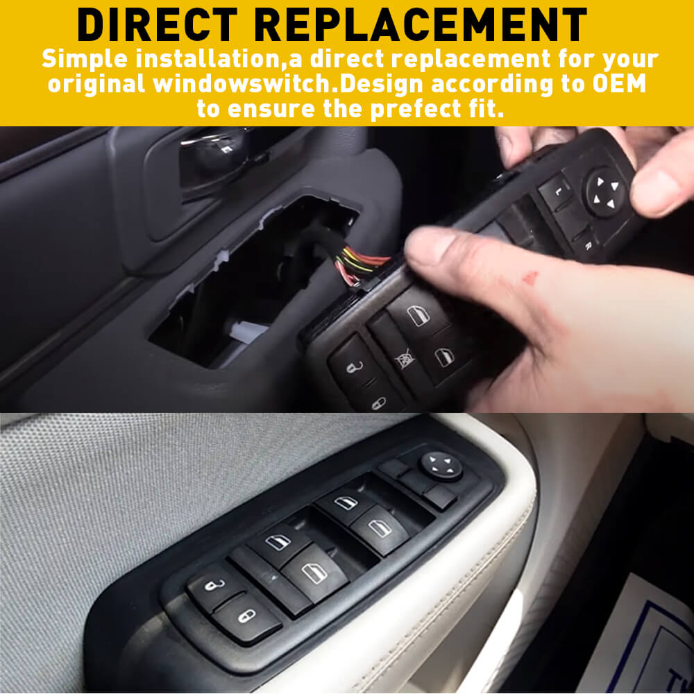 Chrysler 200 Dodge Dart Jeep Cherokee Power Window Control Switch 13+8 Pin - Master Replacement Part for Smooth Window Operation | Perfect for Car Repair & Maintenance