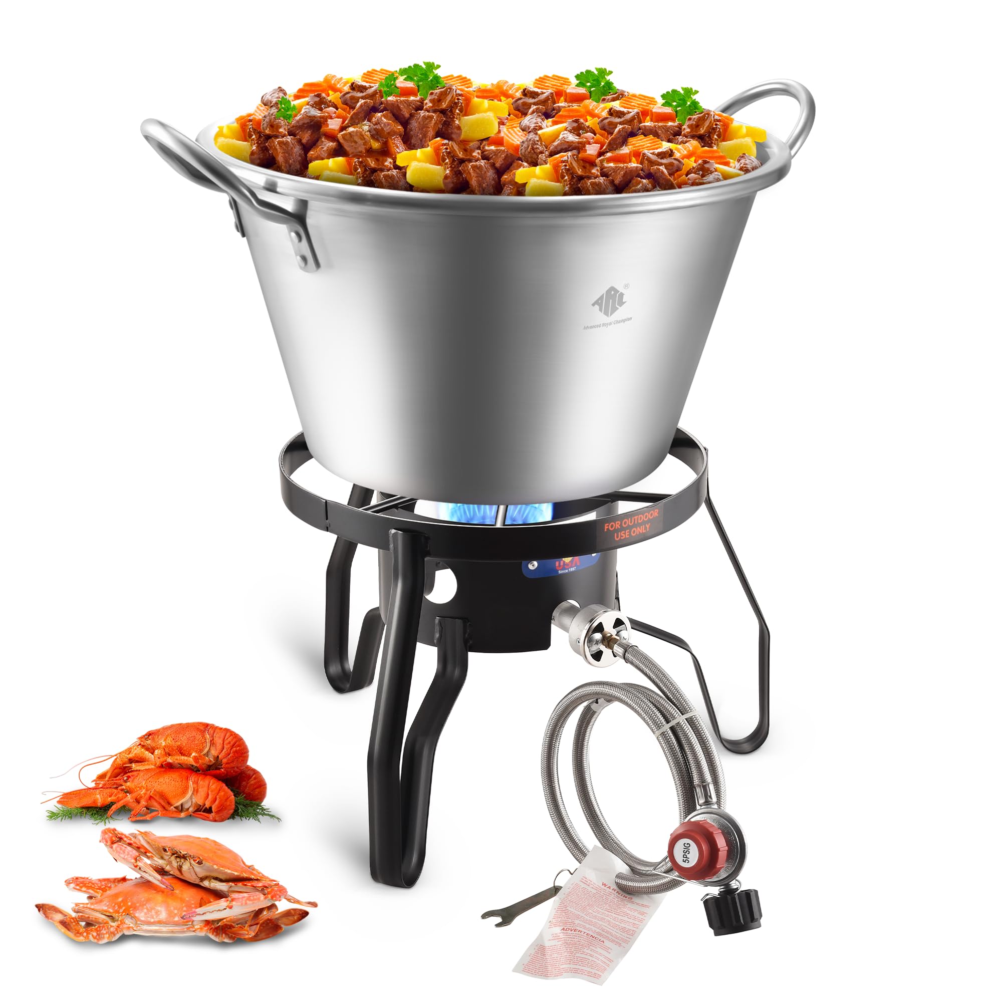 ARC 41QT Outdoor Wok & Propane Stove Set - 21