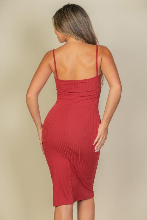 Soft Ribbed Cami Bodycon Dress for Women | CAPELLA | Stretchy Slim Fit T-Shirt Dress for Casual Wear, Date Night & Layering