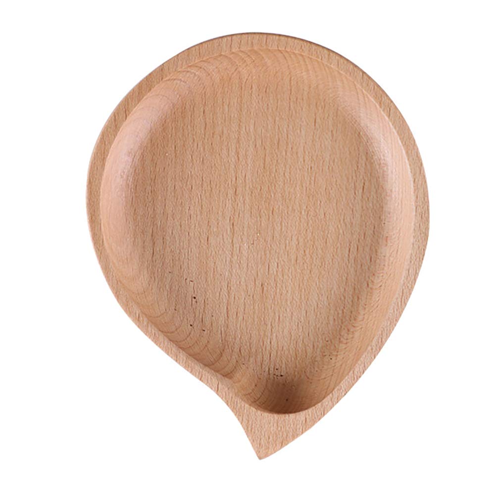 Japanese Wooden Sauce Dish - Irregular Seasoning Plate for Sushi & Dipping