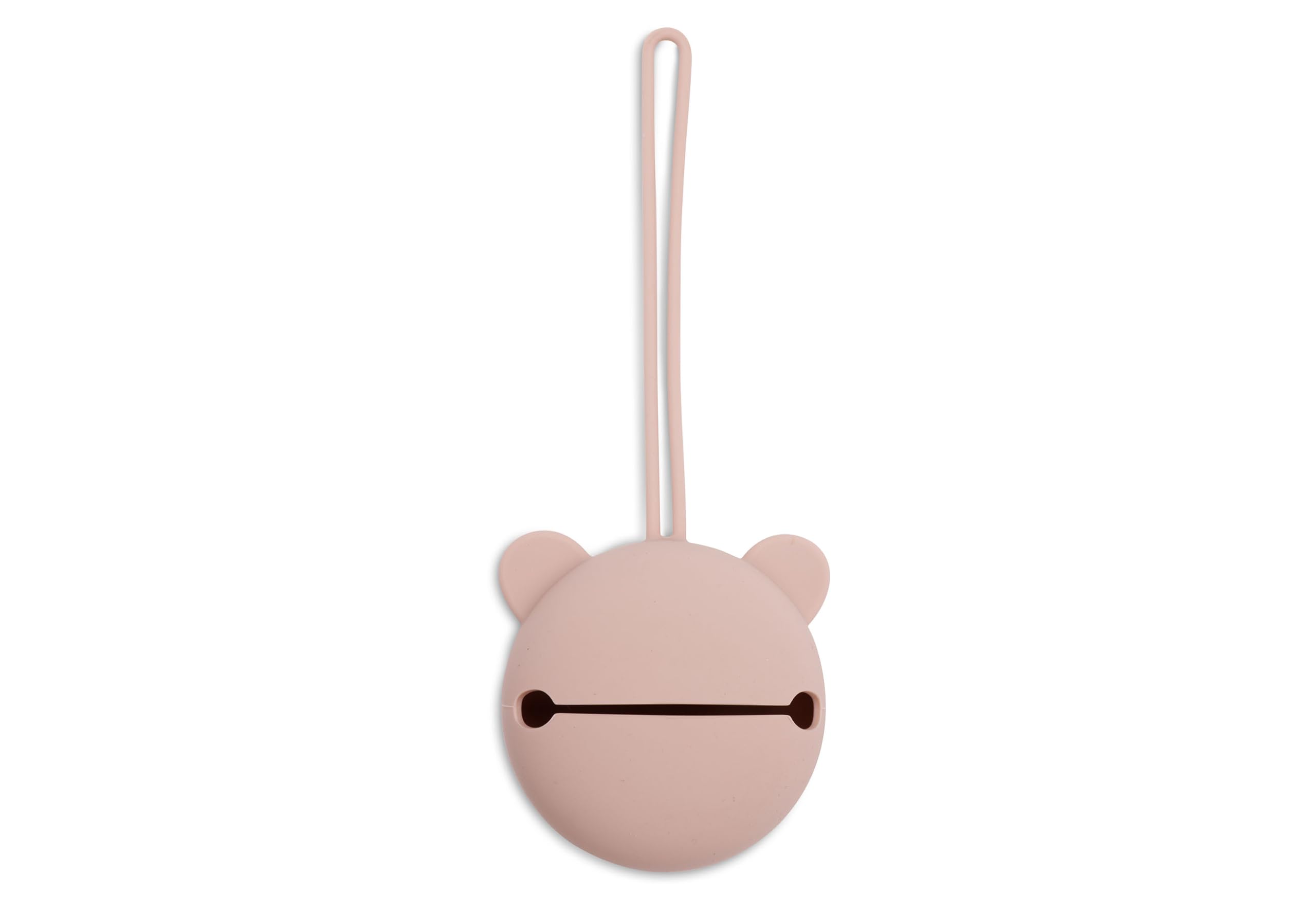 Jollein Silicone Pacifier Case for Travel - Wild Rose - 7cm Diameter - Baby Pacifier Holder - Dusty Rose | Perfect for On-the-Go Parents, Daycare & Baby Essentials Organization