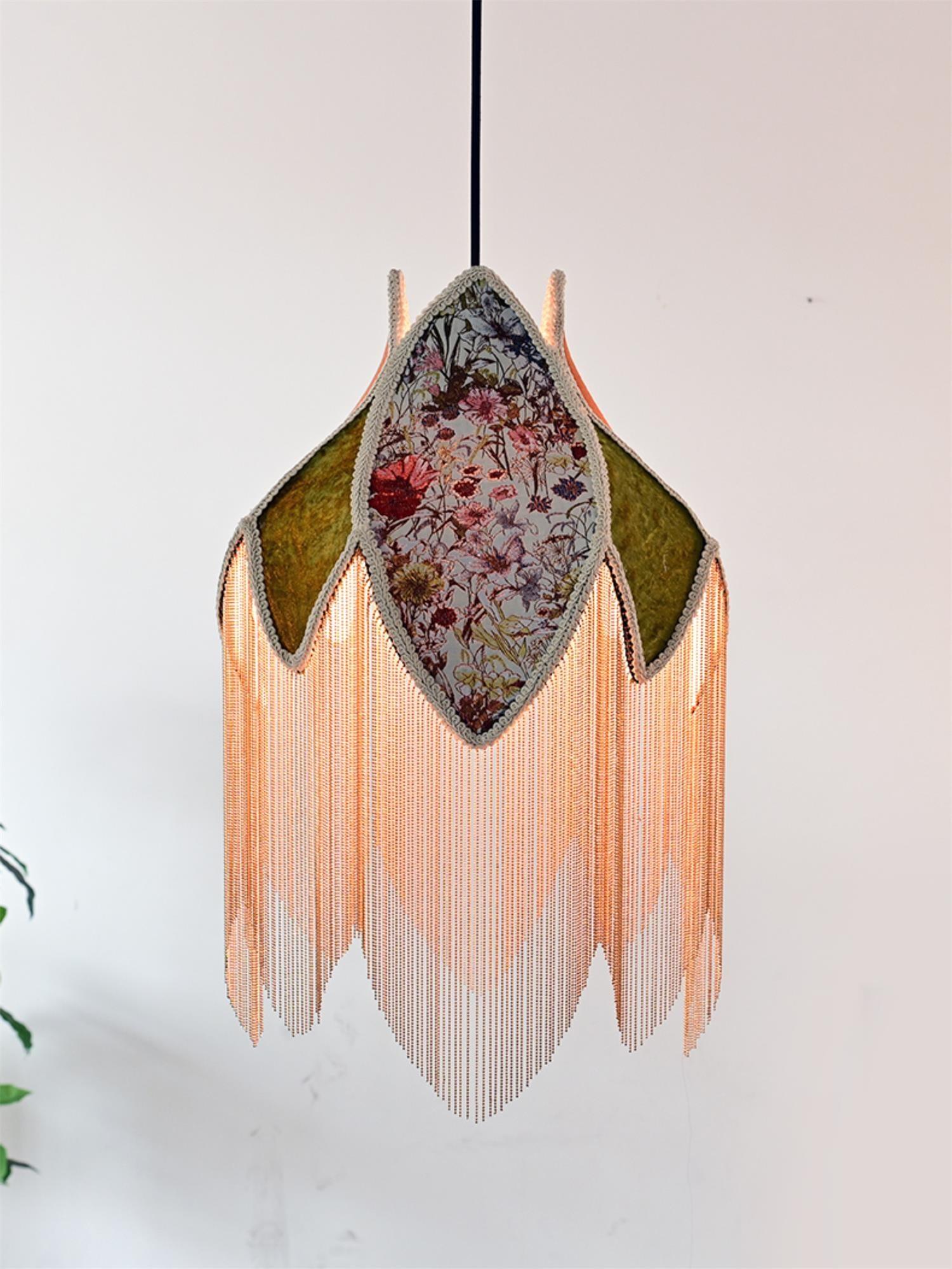Bette Fringed Pendant Lamp - Modern Boho Chandelier Lighting for Living Room, Bedroom & Dining Room Decor