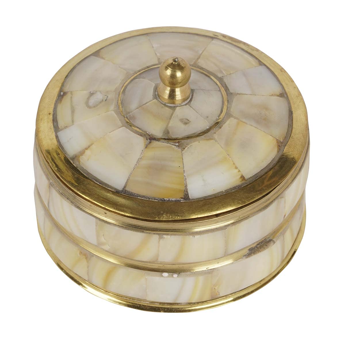 Elegant Brass Jewelry Box - Handcrafted Ring & Earrings Organizer, Decorative Storage Keepsake Gift for Women | Perfect for Dresser, Vanity & Travel