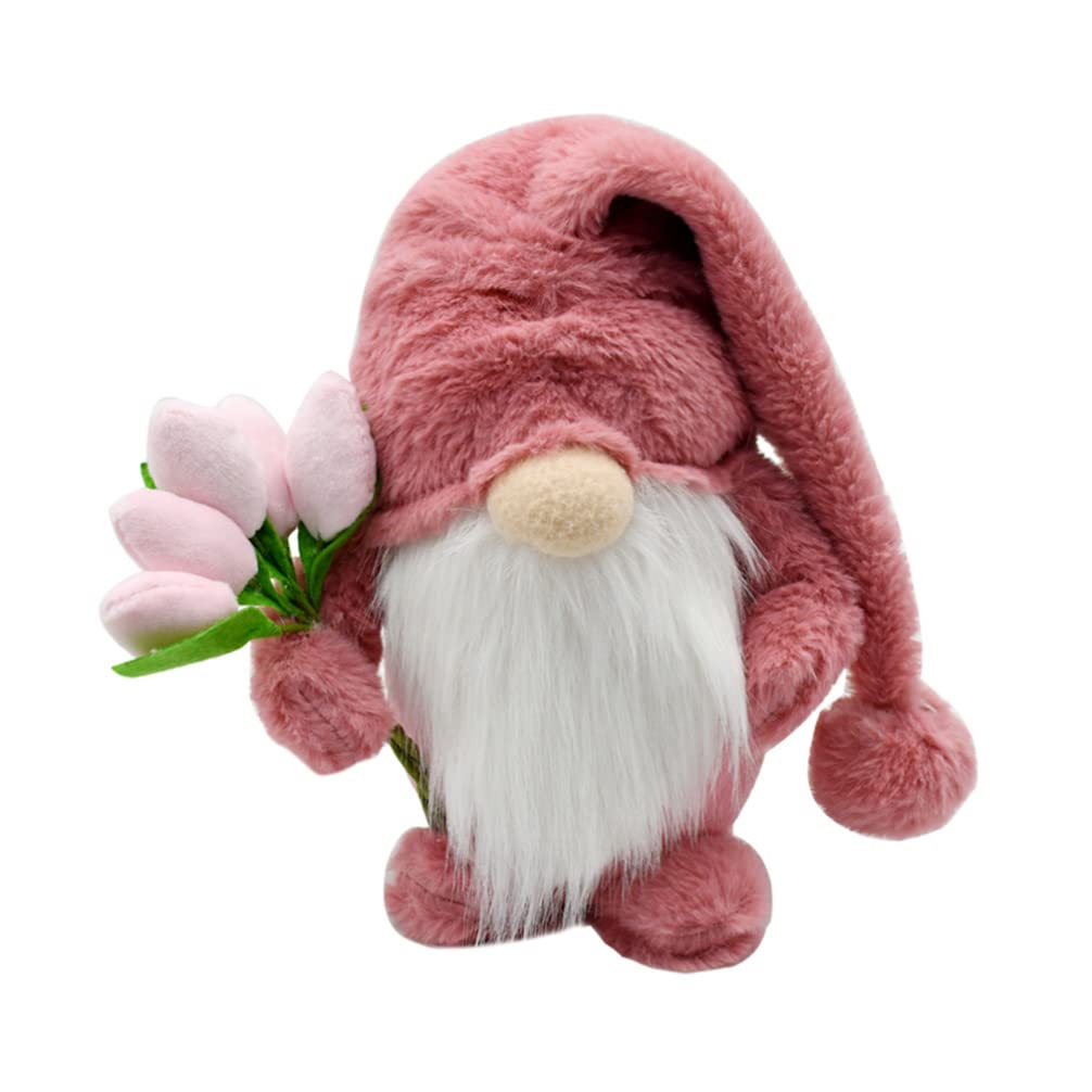 ULTNICE Spring Gnome Plush Stuffed Animal - Easter Gnome Doll with Tulip, Cute Dwarf Figurine for Easter Decorations, Spring Party Favors & Kids Gifts - Perfect for Easter Basket Stuffers, Home Decor & Seasonal Celebrations