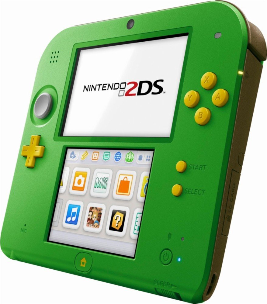 Nintendo 2DS Console with Legend of Zelda Ocarina of Time 3D Game Bundle - Portable Gaming System for Kids & Adults, Perfect for Travel & Home Entertainment