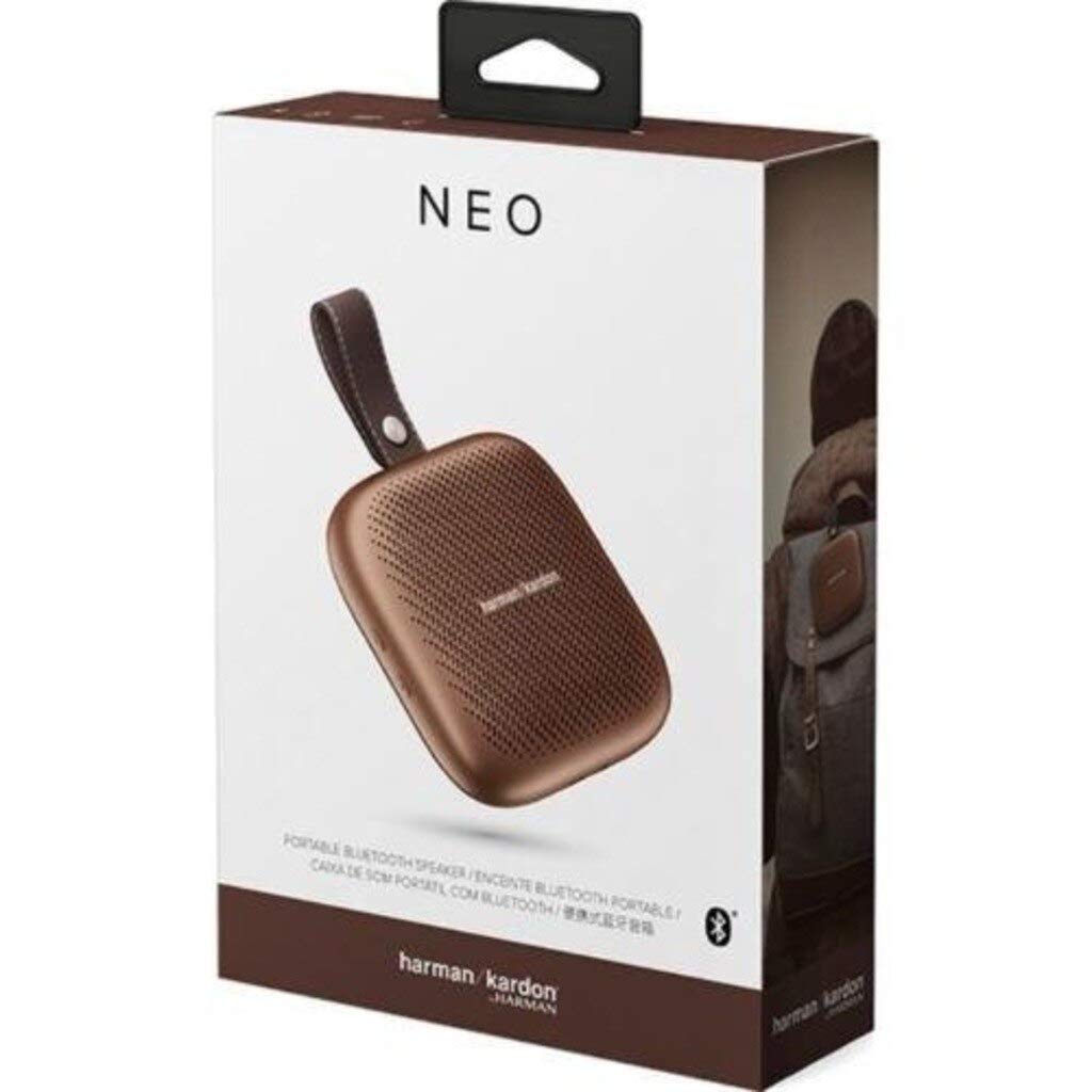 Harman Kardon NEO Portable Wireless Bluetooth Speaker with Rich Bass - Premium Copper Finish | Perfect for Outdoor Travel, Beach Parties & Home Entertainment