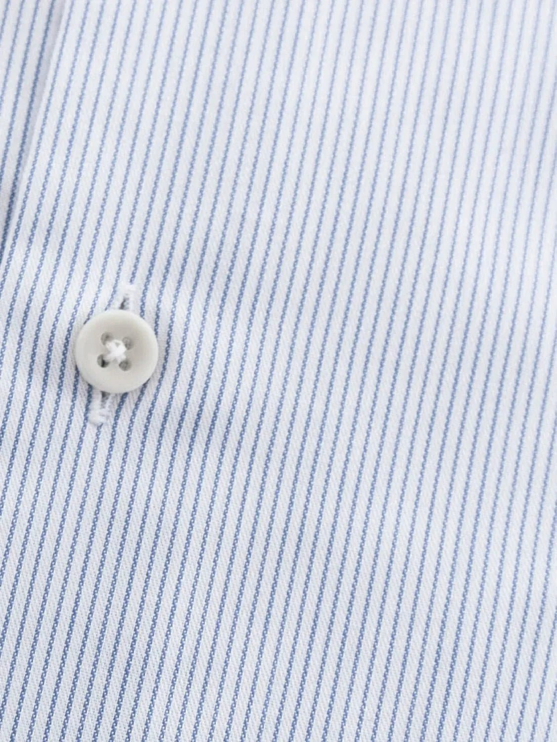 Premium Men's Dress Shirt - Blue & White Striped Formal Business Shirt for Office, Wedding & Professional Occasions