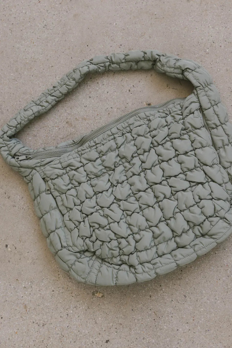 Nora Quilted Tote Bag for Women - Stylish Sage Green Handbag with Spacious Interior | Perfect for Work, Travel & Everyday Use