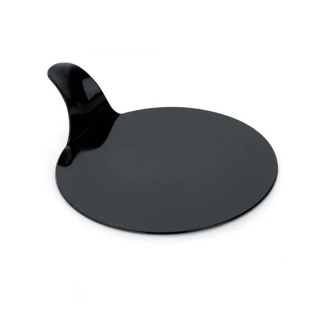 Single Serve Round Black Tray - Perfect for Appetizers, Desserts, and Party Snacks | Elegant Serving Platter for Home and Events