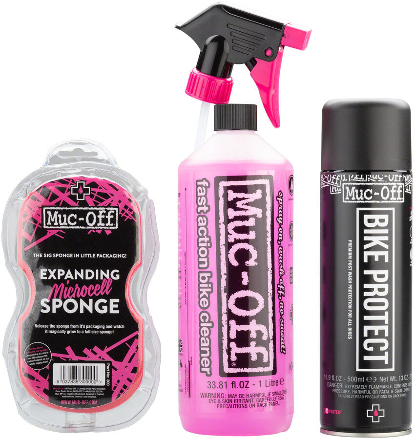 Muc Off Bicycle Cleaning Duo Pack with Sponge - Bike Wash & Degreaser Kit for Mountain, Road & Hybrid Bikes - Perfect for Home & Professional Bike Maintenance