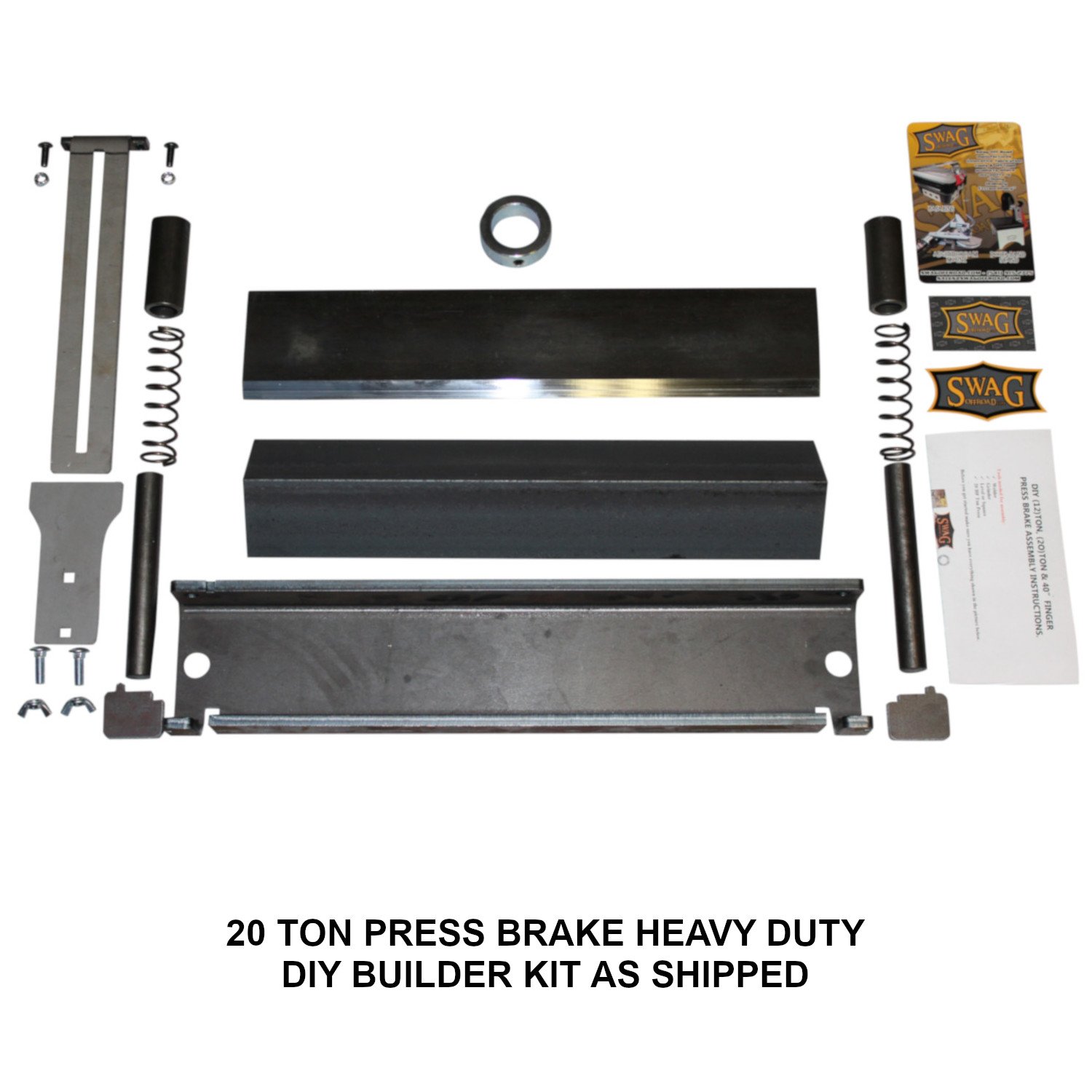 SWAG Off Road 20 Ton Press Brake Kit - Heavy Duty DIY Metal Bender for Automotive Fabrication & Metalworking Projects - Perfect for Garage Workshops, Off-Road Vehicle Mods, and Industrial Applications