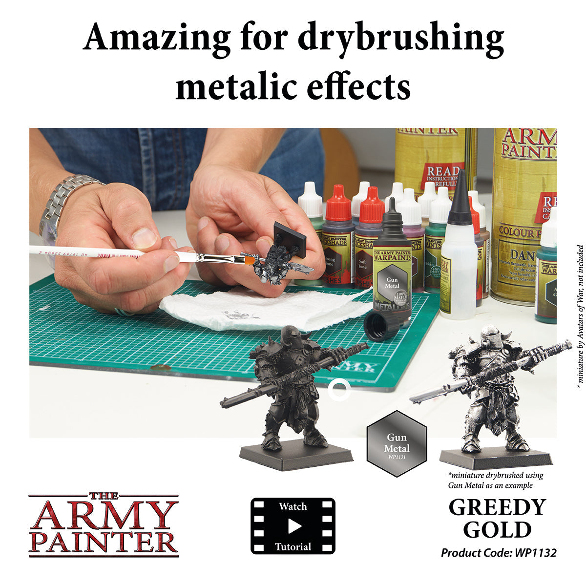 Warpaints Metallics: Premium Greedy Gold Metallic Paint for Cosplay, Model Painting & DIY Crafts - High-Quality Shimmering Gold Finish for Artists and Hobbyists