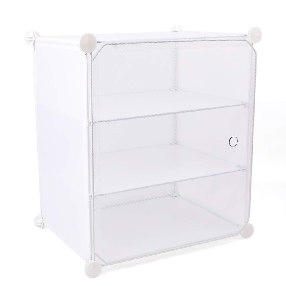 LOYALHEARTDY Plastic Shoe Storage Cabinet with Clear Doors - Stackable Shoe Organizer Holds 72 Pairs, White - Perfect for Closet, Bedroom & Entryway Organization