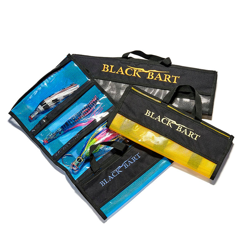 Black Bart Roll Up Lure Storage Bags - Waterproof Fishing Tackle Organizer for Bass, Trout & Saltwater Fishing | Perfect for Boat, Kayak & Shore Fishing Trips