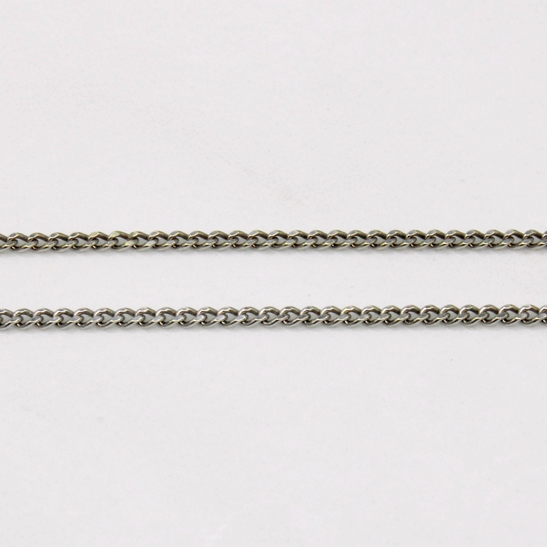 10K White Gold Curb Link Chain Necklace 23 Inches - Elegant Jewelry for Women, Perfect for Everyday Wear, Parties, and Gifts
