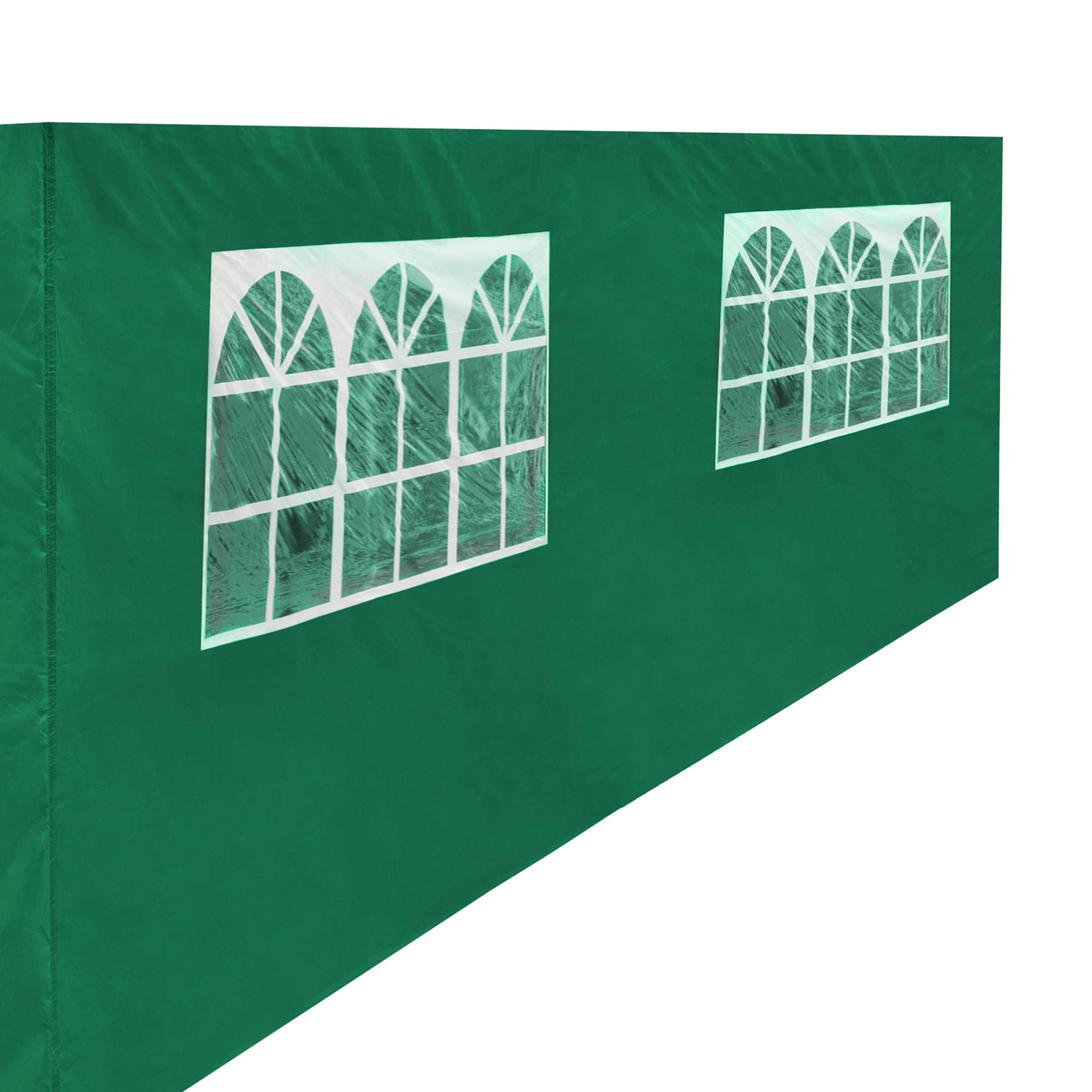 Premium Gazebo Side Walls, Doors & Windows for 3x6m Gazebos - Dark Green (DG156) - Waterproof & UV-Resistant for Outdoor Parties, Weddings & Backyard Events