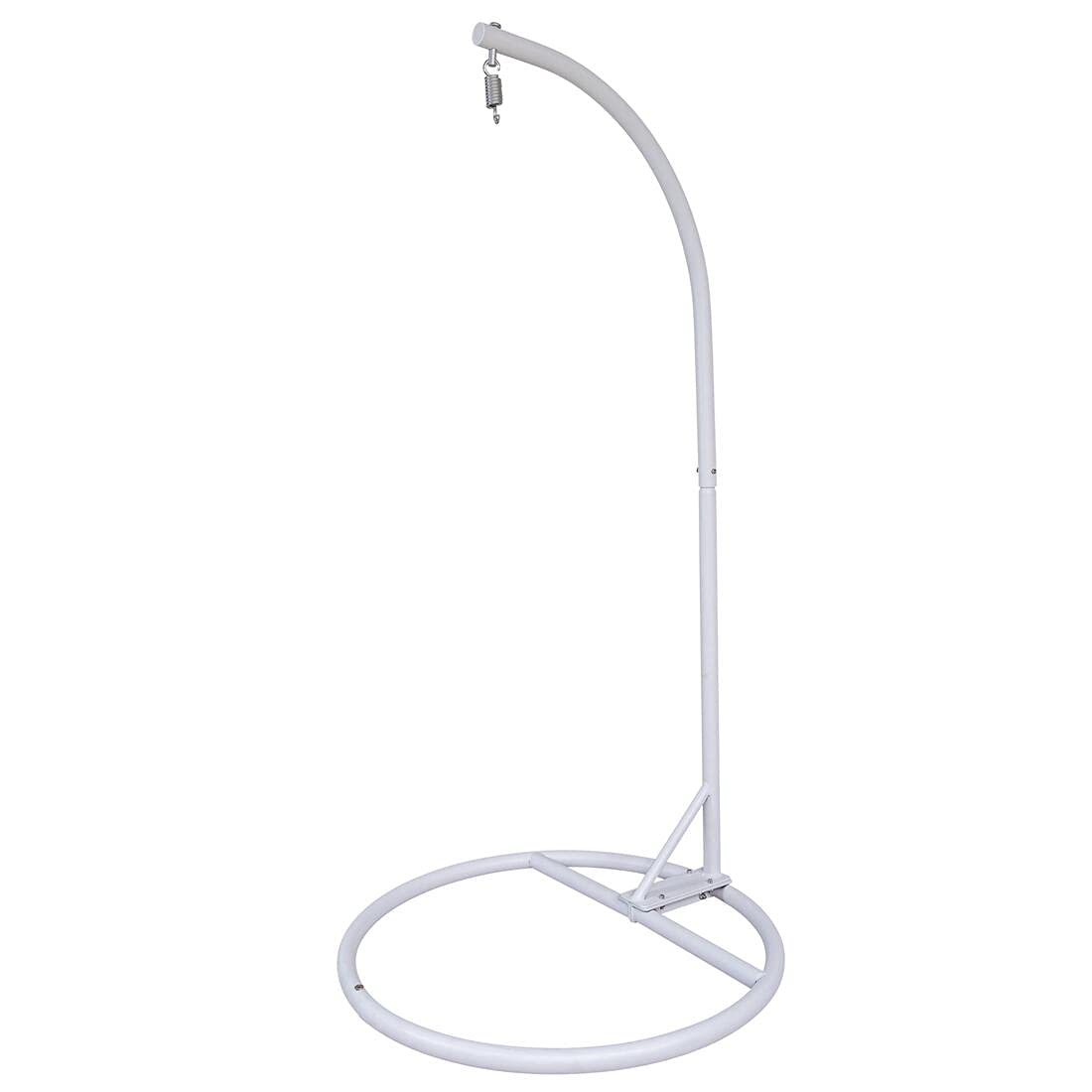 Heavy Duty Powder Coated Round Base Hammock Stand for Indoor & Outdoor Use - Durable Hanging Stand for Hammock Chairs (White) | Perfect for Patio, Garden, Backyard Relaxation