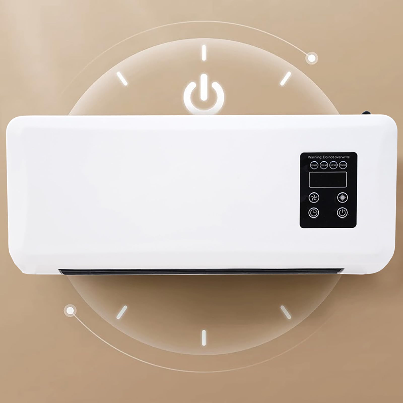2024 Mini Wall Mounted Air Curtain Fan - 2 in 1 Oscillating Air Circulator with Remote Control for Home, Office & Bedroom - Silver | Perfect for Cooling Small Spaces & Improving Airflow