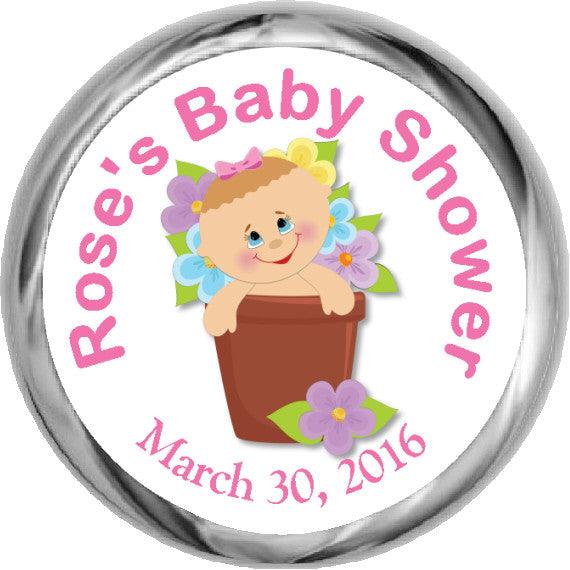 Lucky Girl Hershey Kisses Baby Shower Stickers (HKS31) - Perfect for Baby Shower Decorations, Party Favors & Scrapbooking