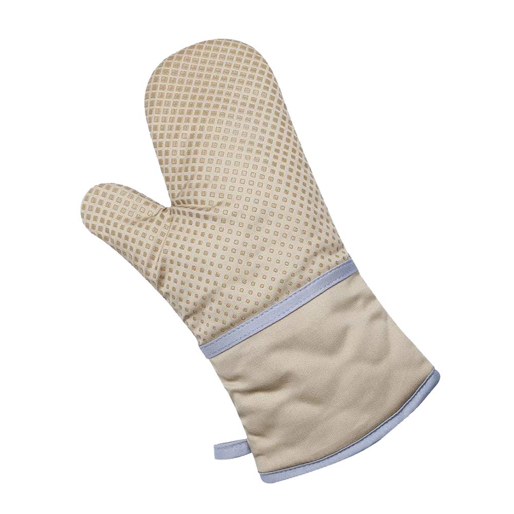 Heat-Resistant Silicone Oven Gloves - 1 Pair Anti-Scalding Kitchen Mitts for Baking, Grilling & Cooking - Ideal Bakeware Supplies (Khaki) - Perfect for Handling Hot Pans, Trays & Dishes Safely