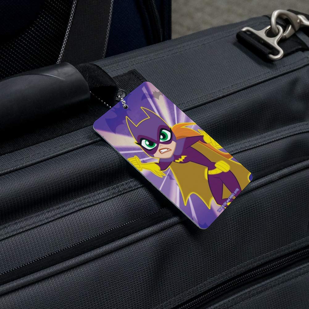 DC Super Hero Girls Batgirl Luggage Tag - Durable Suitcase ID Card for Travel Carry-On - Perfect for Kids Suitcases, Backpacks & School Bags