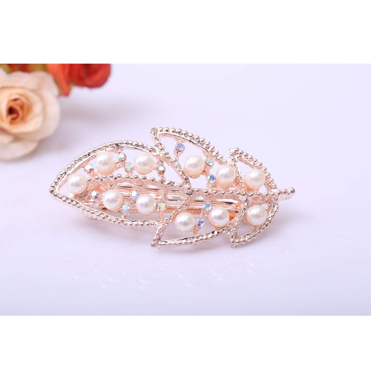 3 Pcs Elegant Imitation Pearl Hair Clips with Rhinestone Butterfly & Bow Design - Shiny Crystal Hairpins for Women, Girls - Perfect for Weddings, Parties & Daily Fashion Accessories