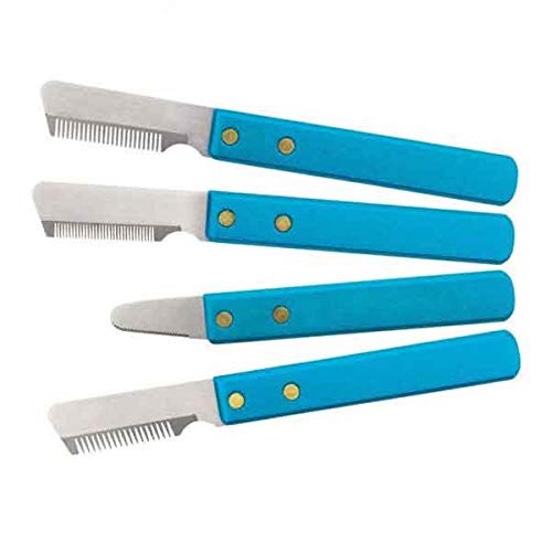 Professional Dog Grooming Kit - MPP Pet Coat Fur Stripper Knives & Trimmer Set (4-Piece) for Show Dogs, Terriers & Home Grooming | Essential Grooming Tools for Professional Hand Stripping & Coat Maintenance