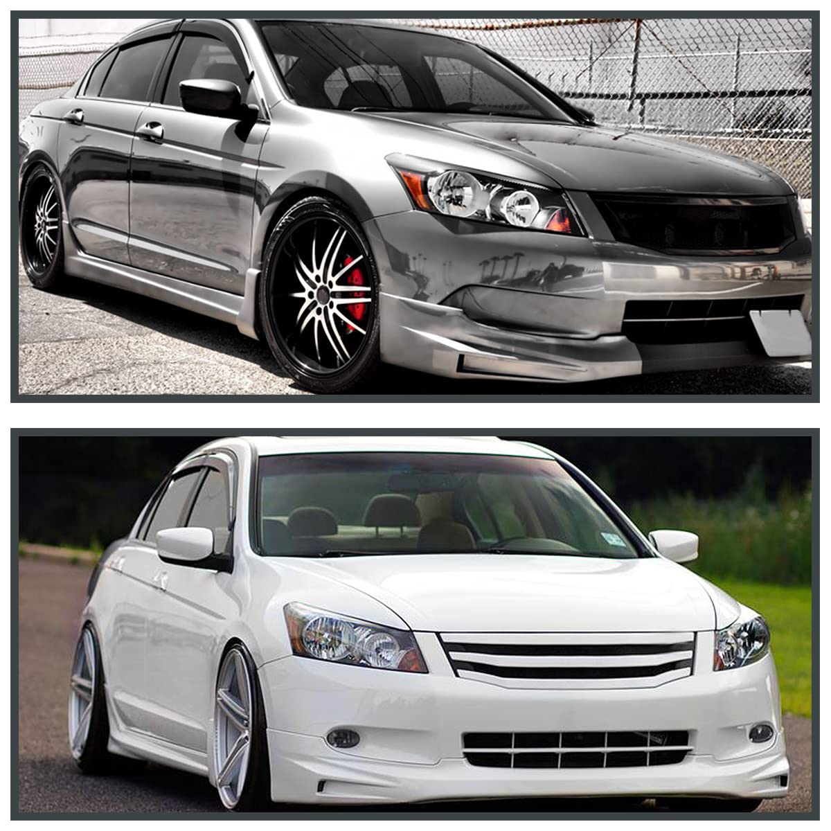 Spec-D Tuning Black Headlights for 2008-2012 Honda Accord 4-Door Sedan - Left & Right Pair Headlight Assembly - Upgrade Your Ride for Night Driving & Enhanced Style