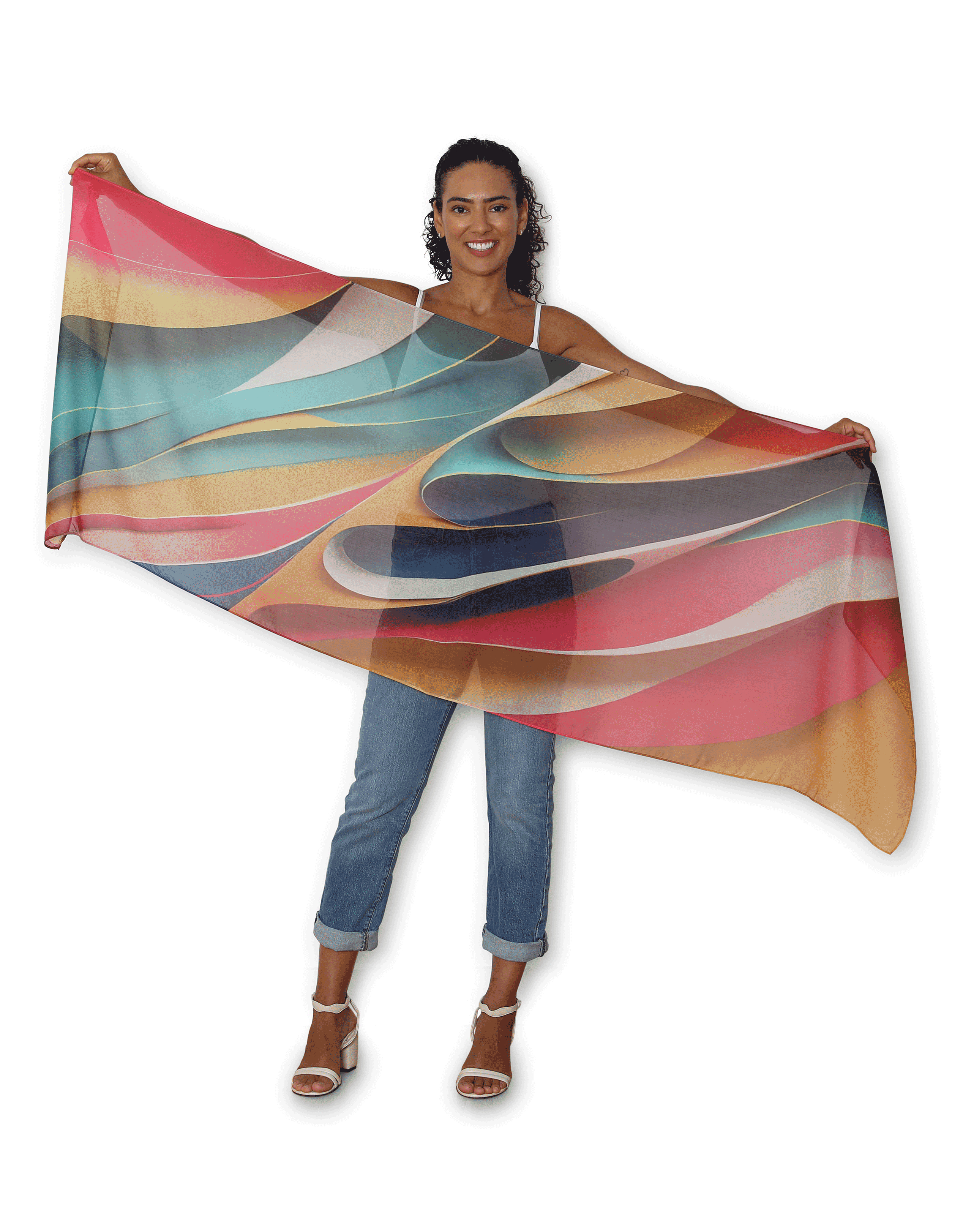 Abstract Flow Scarf by The Artists Label - Stylish Fashion Accessory for Women, Perfect for Casual Outfits, Office Wear & Special Occasions