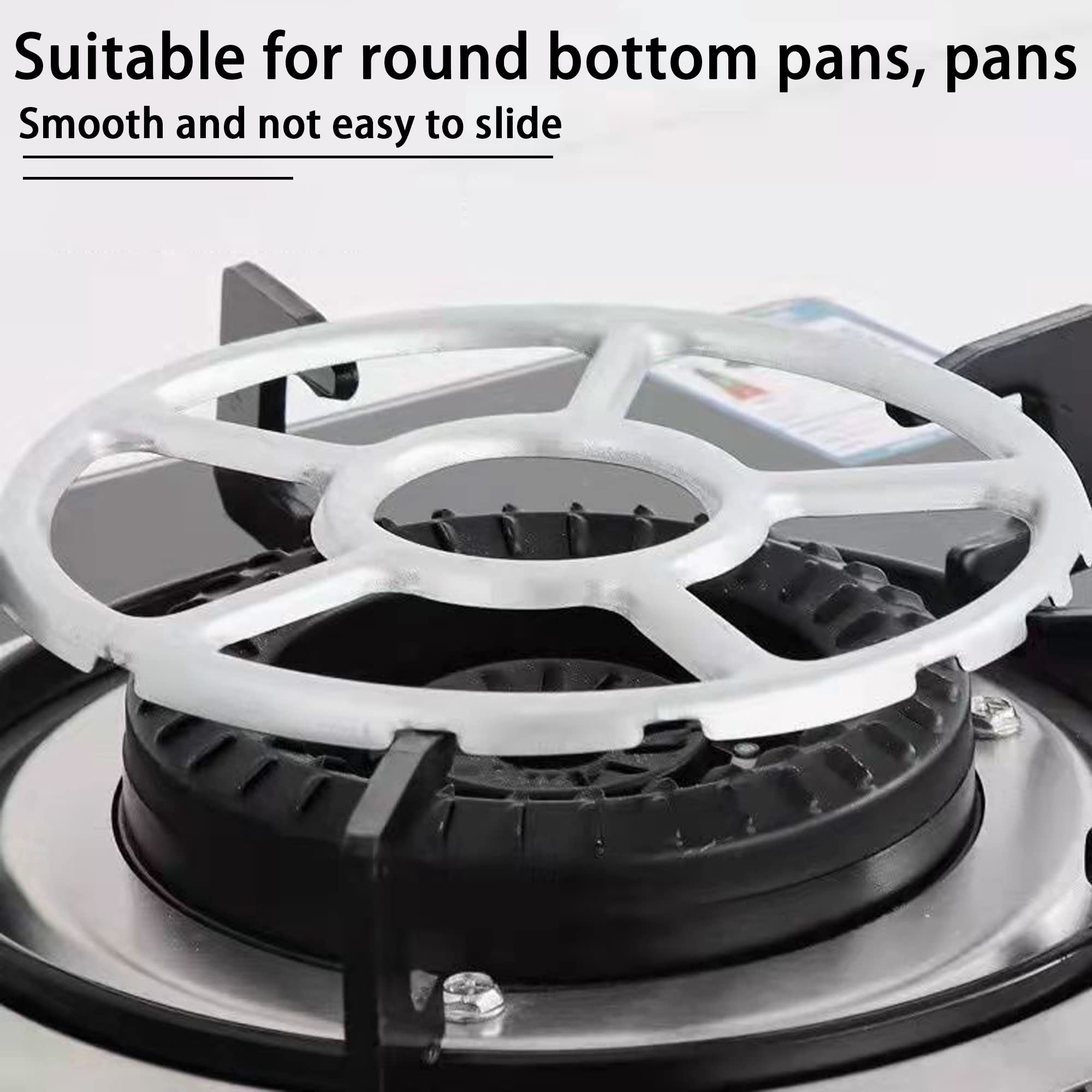 SEABABOO 2PCS Universal Cast Iron Wok Ring Gas Stove Burner Support - 6.9in/17.5cm for Wok Pan & Moka Pot - Durable & Stable Cooking Accessory for Stir-Fry, Deep Frying & Coffee Brewing
