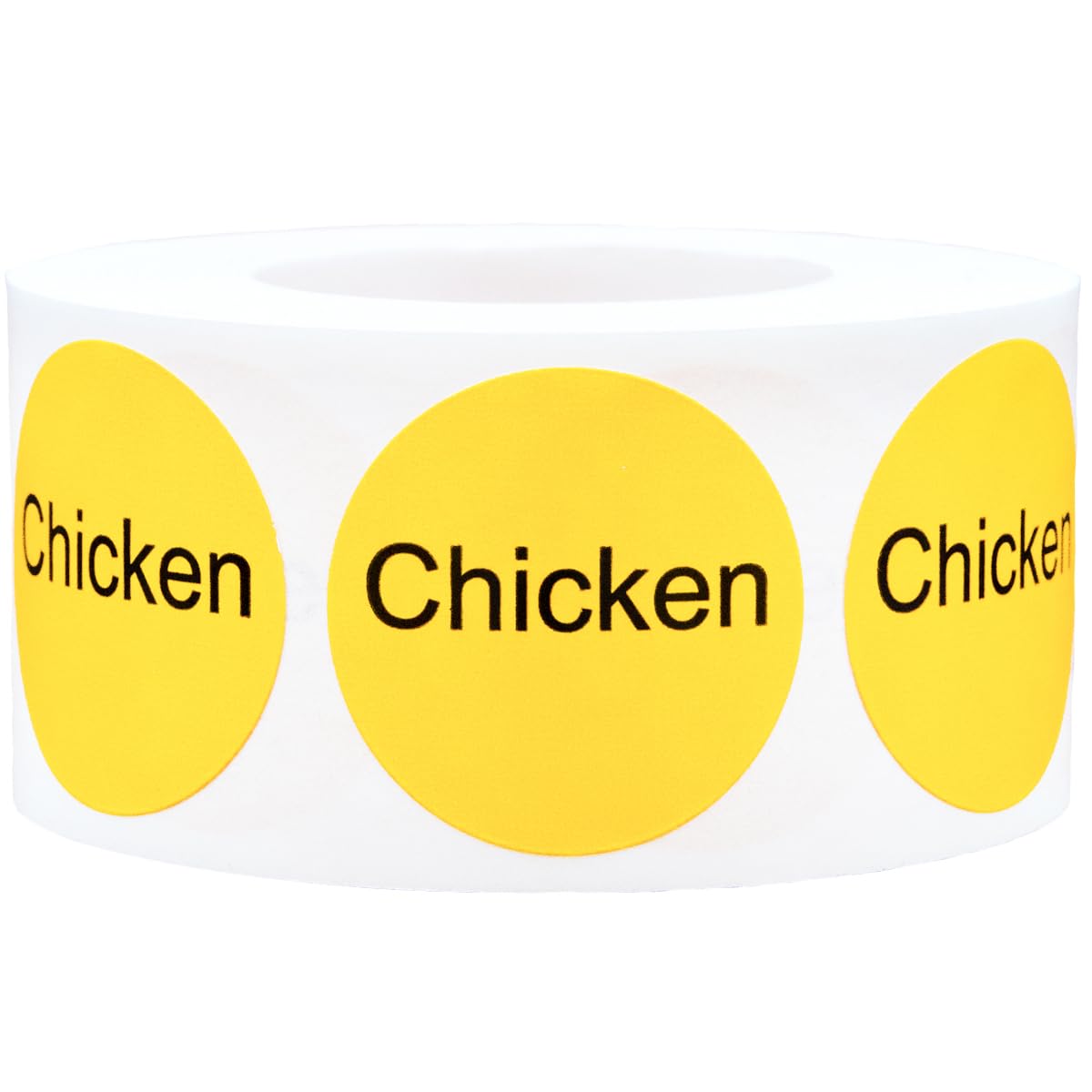 Yellow and Black 1 Inch Round Dot Adhesive Stickers - 500 Pack of Circle Labels for Organizing, Crafting, and Product Packaging