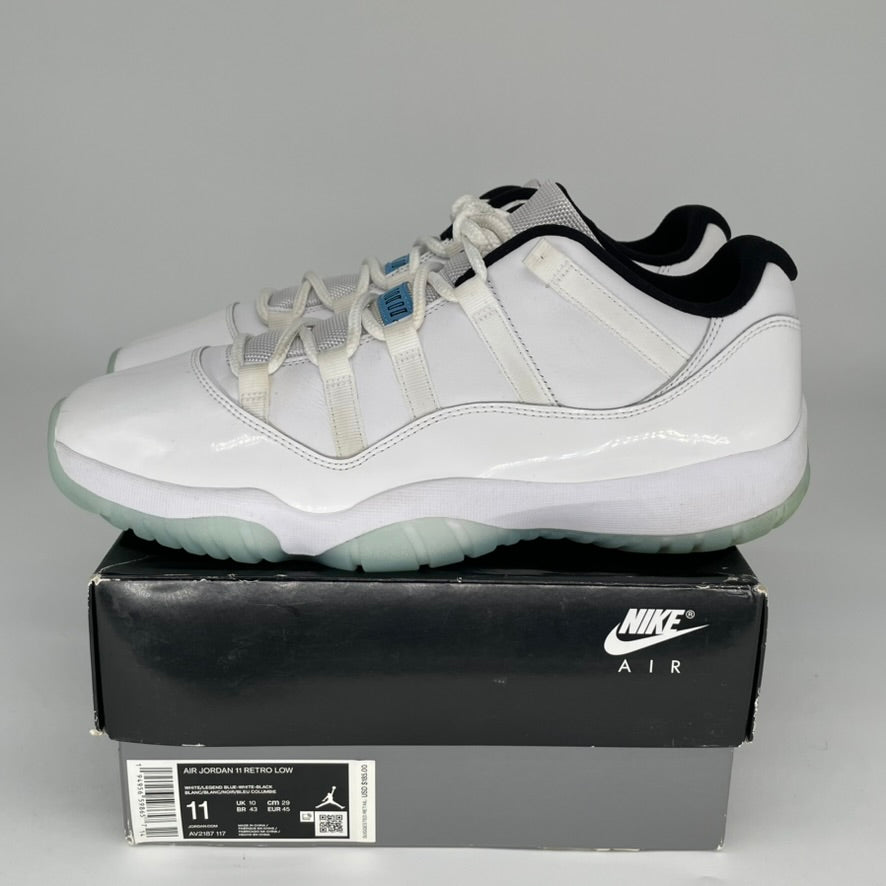 AIR JORDAN 11 LOW LEGEND BLUE MEN'S SNEAKERS SIZE 11 (AV2187-117) - Retro Basketball Shoes for Casual Wear & Street Style