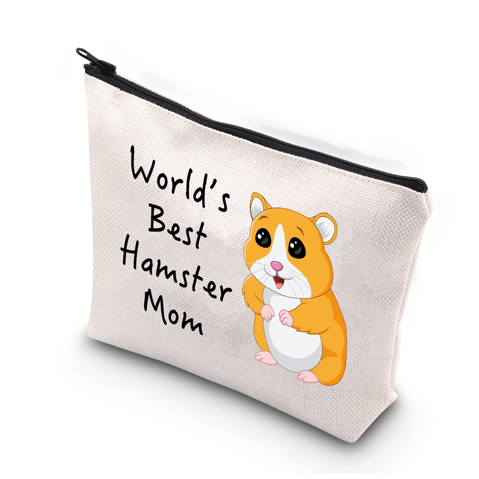 BDPWSS Cute Hamster Makeup Bag - Perfect Gift for Hamster Lovers & Hamster Moms | Durable Cosmetic Organizer for Travel, School & Daily Use