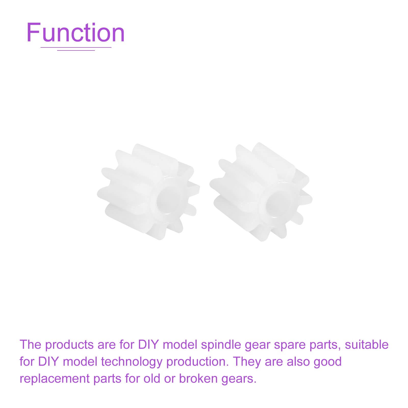 DMiotech 20 Pack 10 Teeth Plastic Gears - High Precision Model Reduction Gear Set for DIY Projects, Robotics, RC Cars & STEM Education