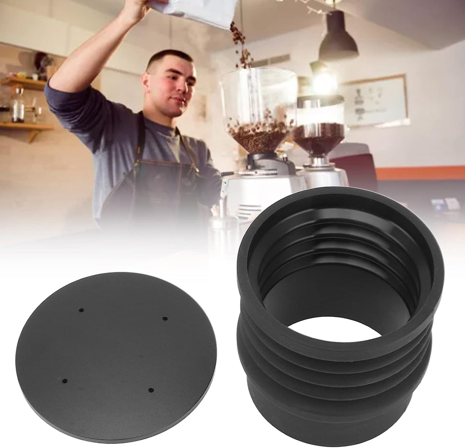 Single Dose Hopper Compatible for Mazzer, Niche Zero, FAEMA 900N, Mahlkonig EK43 & Fiorenzato Grinders - Blow Out Residual Coffee Grounds - Perfect Cleaning Tool for Home Baristas & Coffee Shops