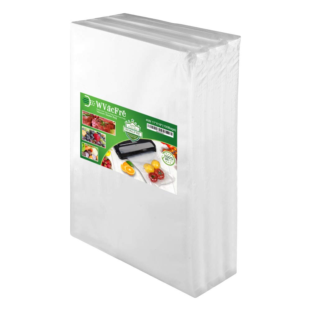 100 Gallon 11x16 Inch 4mil Heavy Duty Vacuum Sealer Bags - BPA Free, Commercial Grade Food Storage Bags for Sous Vide Cooking, Meal Prep & Freezer Organization - Perfect for Home Kitchens, Restaurants & Food Preservation