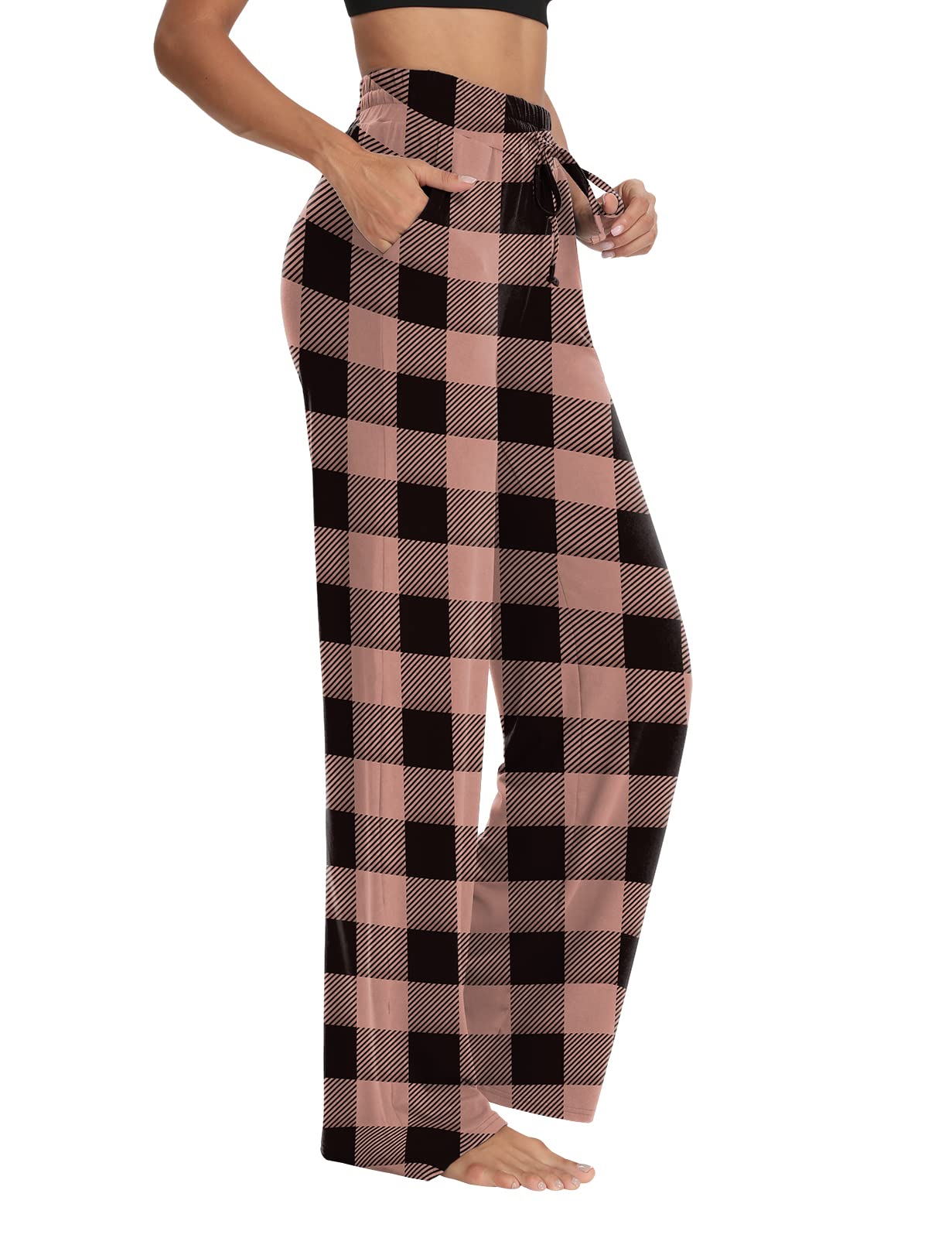 Sarin Mathews Women's Wide Leg Yoga Sweatpants - Comfy Lounge Pajama Pants with Drawstring & Pockets for Workout, Jogging, and Relaxation at Home